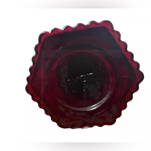 Vintage Avon Cape Cod 1876 Ruby Red Glass 1 Small Cordial Wine Goblet Textured - Picture 5 of 10